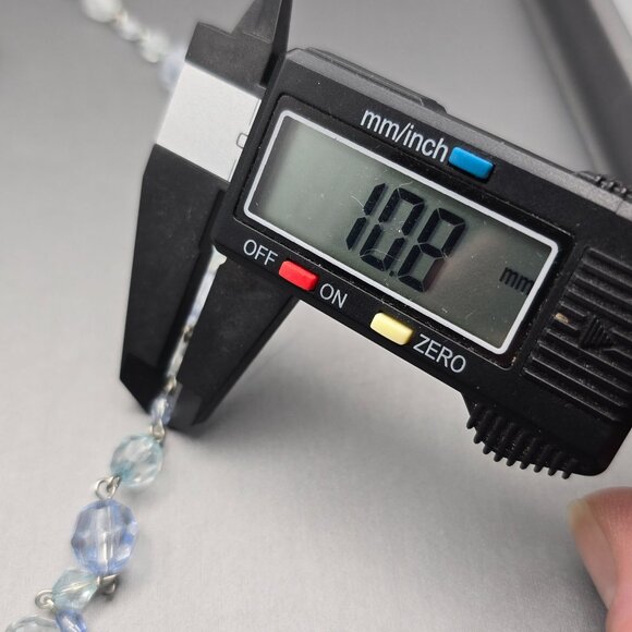 Victorian Revival Blue Cameo Pendant Beaded Necklace 28" Faux Pearls Convertible - Picture 10 of 15